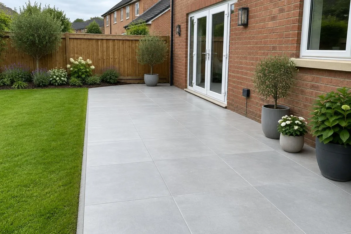 Illustrative proposed porcelain patio